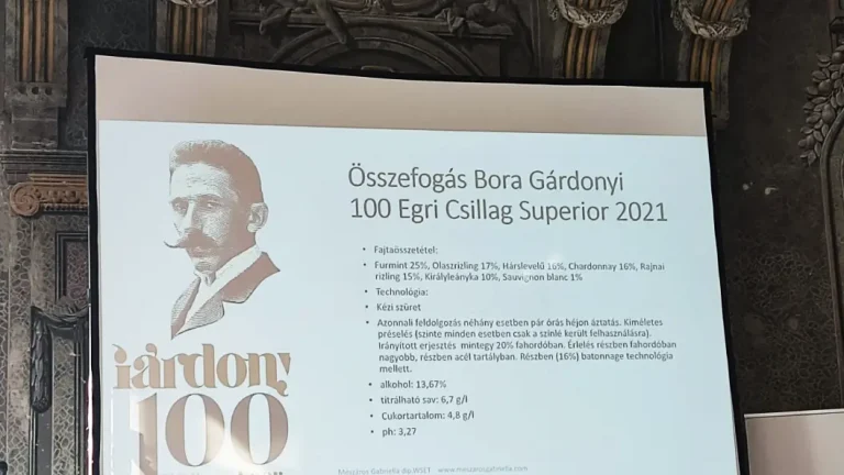 A „Gárdonyi 100” Egri Csillag és Egri Bikavér az ÖSSZEFOGÁS BORAI 2022